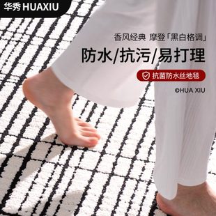 防水地垫轻奢高级感家用卧室免洗可擦免打理 耐脏地毯客厅2024新款