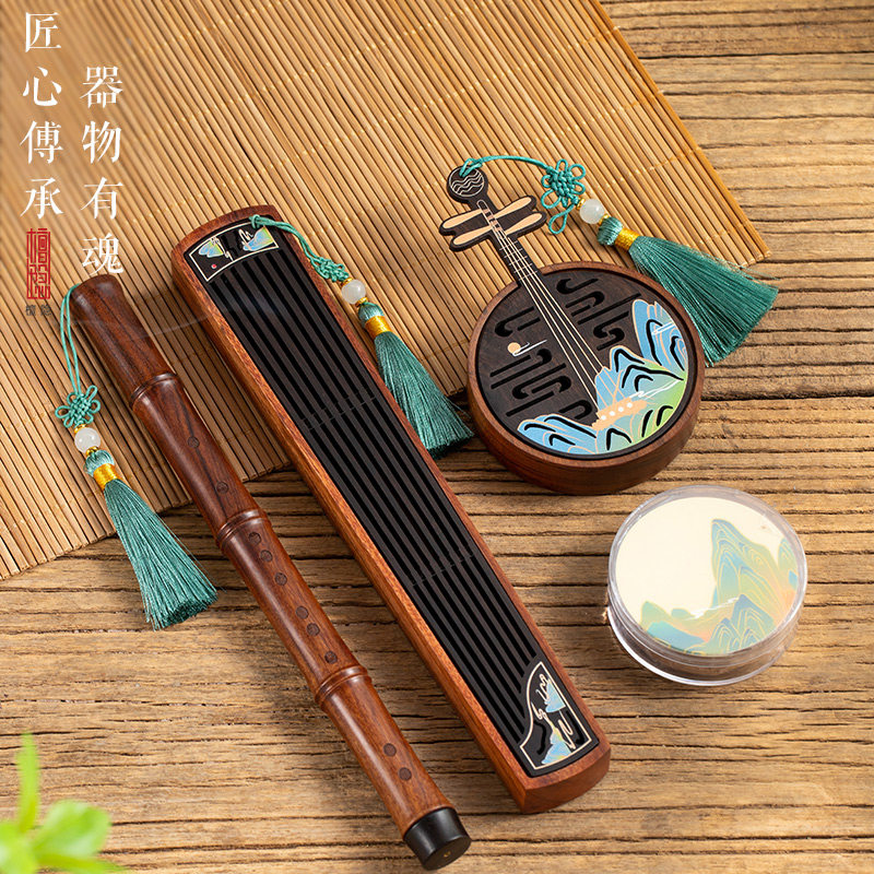 木质线香盒盘香炉家用室内创意檀香炉茶道香薰炉卧香炉礼盒套装