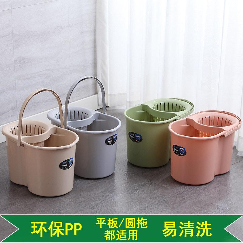 厂家直销家用手压拖把桶带滑轮加厚墩布清洁桶拖把拧干桶