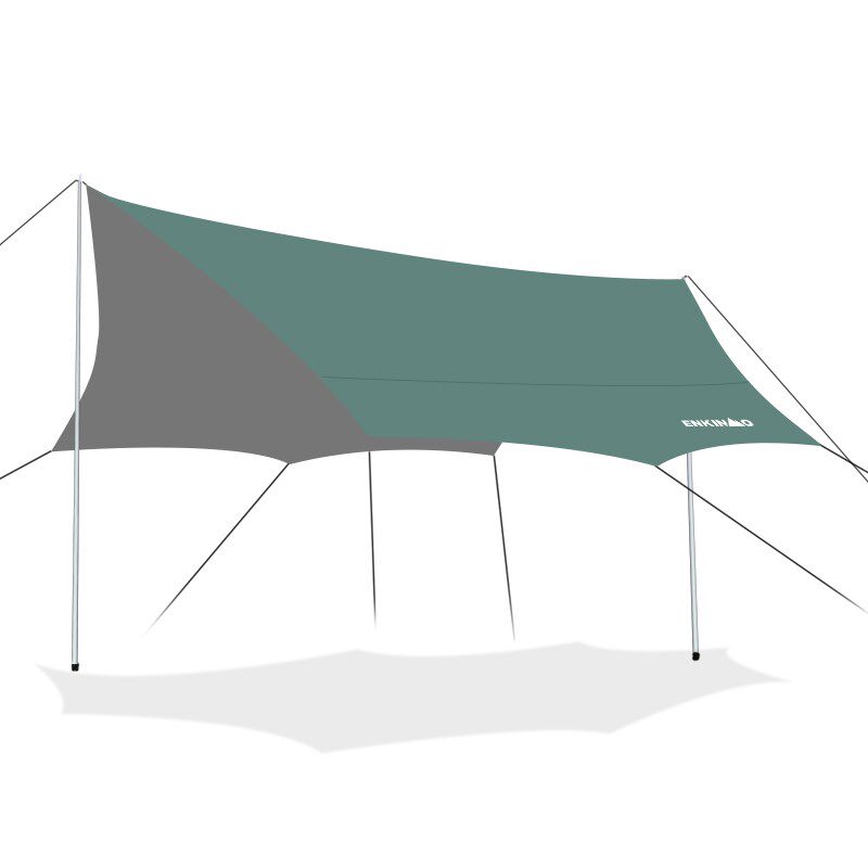 恩可莫钛黑胶天幕帐篷户外露营免搭建遮阳棚桌椅六件套野营防雨布