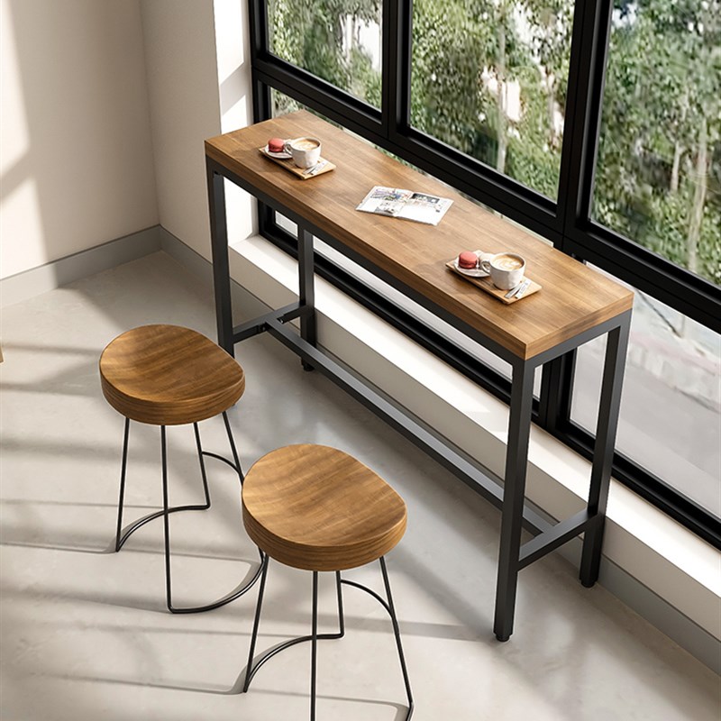 吧台桌腿支架长条高脚桌阳台休闲桌奶茶店酒吧奶油风金属桌架定制