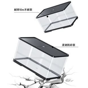 鱼缸水族箱塑料透明压克力仿玻璃带盖子金鱼缸客厅小型造景桌面缸