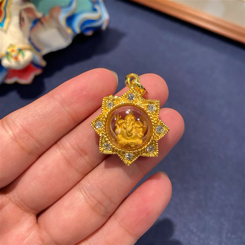 素素家 泰国佛牌龙婆洪 迷你象神 2556年制作 项炼吊坠挂件男女款