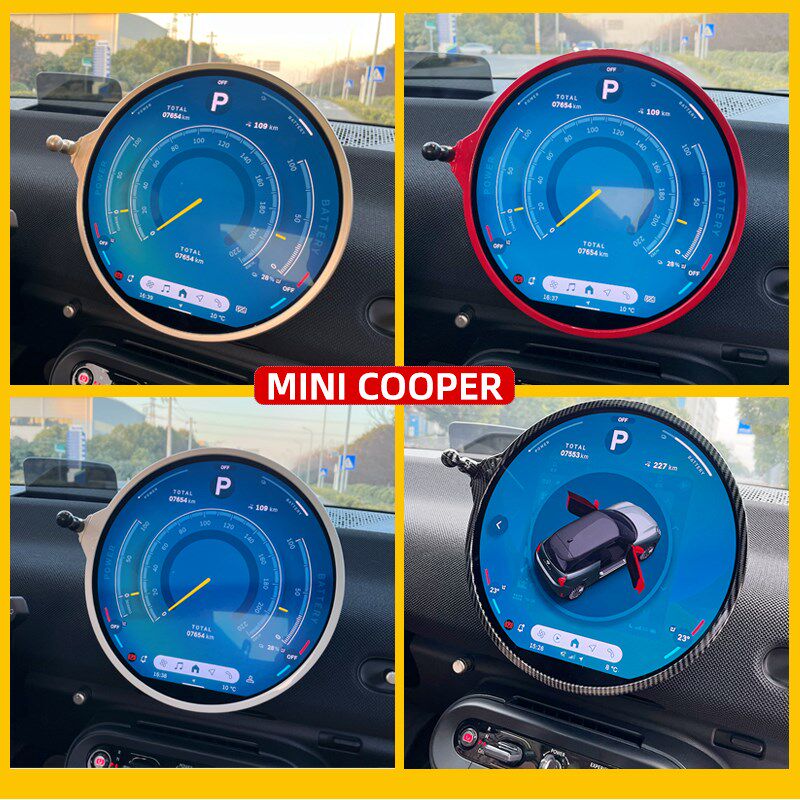 专用纯电宝马mini手机支架车载手机架电车中控屏幕导航支架装饰贴
