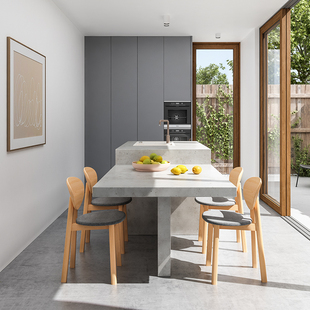 森川家具实木餐椅简约现代休闲靠背椅北欧餐厅卧室梳妆椅书房椅子