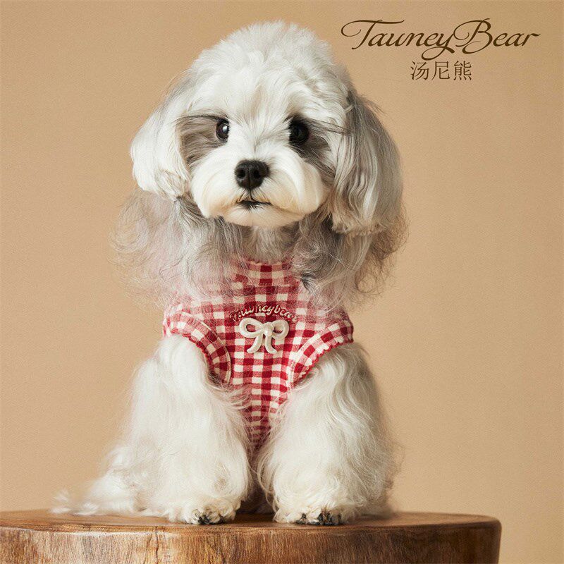 汤尼熊小狗狗衣服春夏季薄款雪纳瑞泰迪比熊博美柴犬猫咪背心裙子