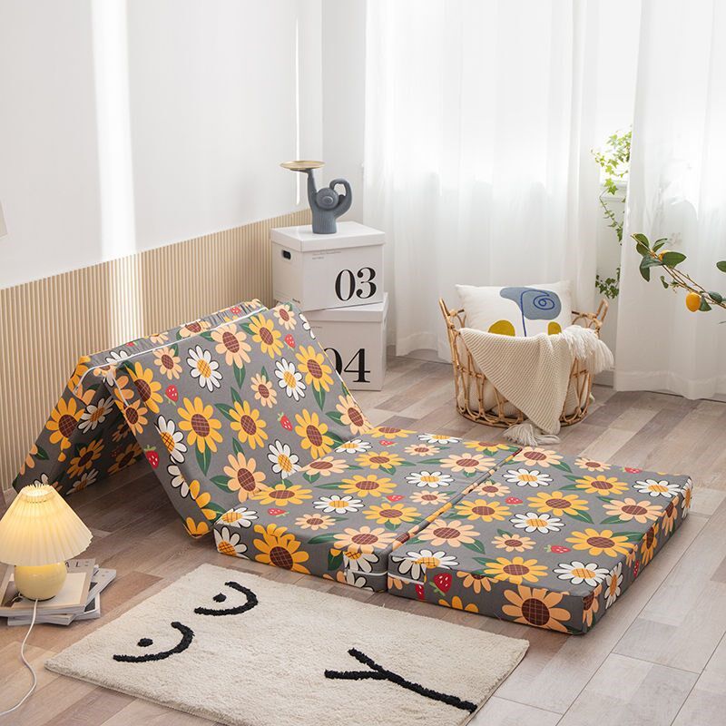 加厚四折叠海绵垫午休床垫学生午睡懒人办公室榻榻米睡垫打地铺垫