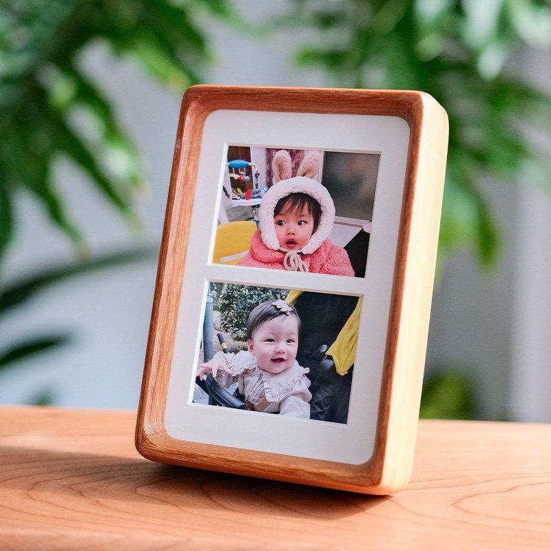 实木相框摆台高级感diy定制洗照片6 8寸A4来图打印相片装裱框摆件