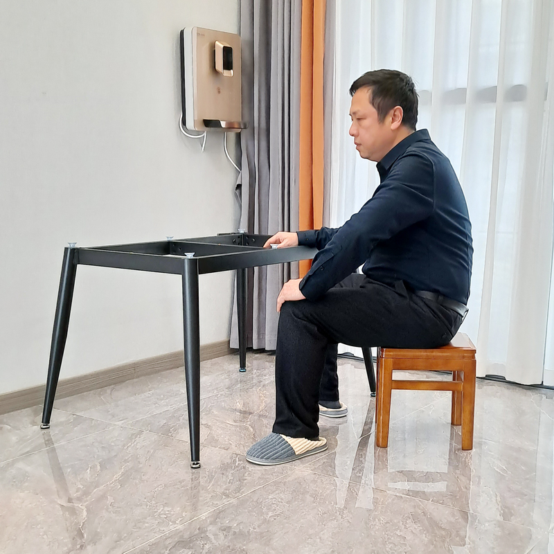 铁艺金属餐桌办公桌架支架阳台客厅大理石玻璃茶几岩板桌腿脚底座