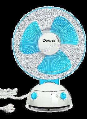 多丽FT2-25小电风扇迷你台扇摇头大风力台式定时儿童家用学生