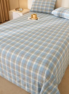 加厚纯棉水洗棉床单单件全棉双人1.5米1.8床学生宿舍单人床单2m