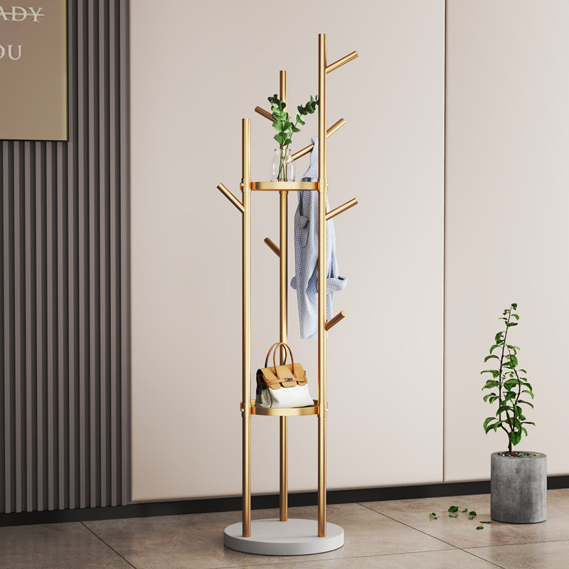 轻奢衣帽架落地卧室挂衣架简易衣服架子家用晾衣架客厅立式挂包架