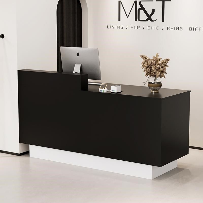 收银台简约现代服装店黑色吧台桌美容美发店小型前台女装店铺柜台