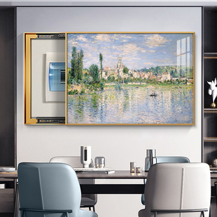 梵高风景油画电表箱装饰画高级感电源总开关遮挡箱挂画配电箱轻奢