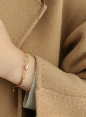 因缺斯汀【小蛮腰】金色钛钢小蛮腰半镯手链平价显贵女气质百搭