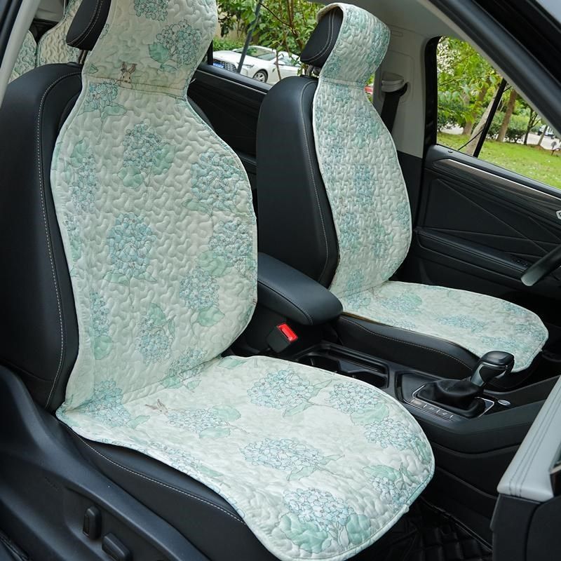 四季通用汽车座套纯棉座垫半包坐垫防滑全包养生布艺垫冬季座椅套