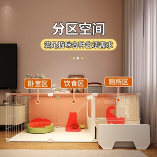 猫笼子一室一厅一卫猫窝带厕所一体家用室内猫柜新型不占地猫别墅