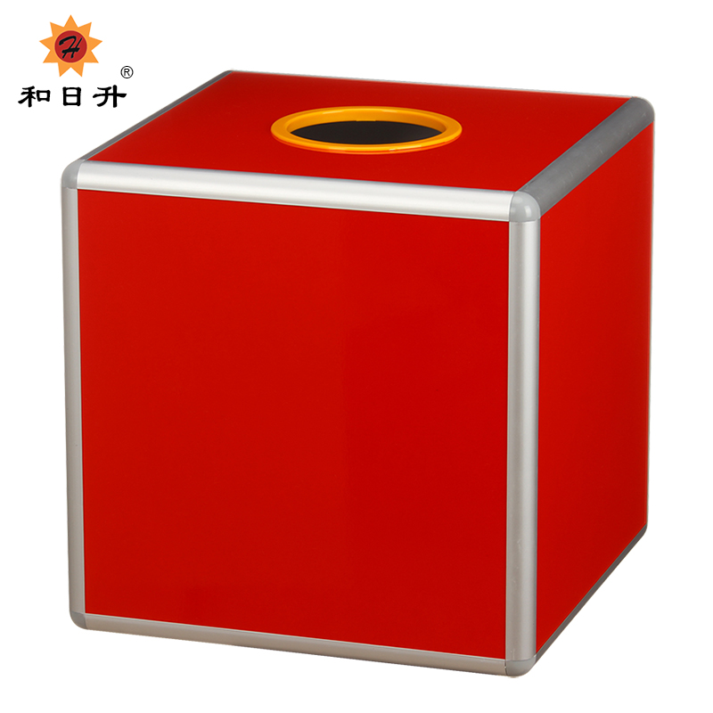和日升(大号)六面全红无字 多用途 抽奖 抓硬币 礼金箱 投票箱