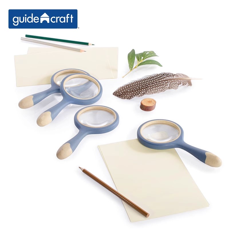 Guidecraft全天候双把手放大镜桌面万花筒观察镜大型镊子儿童玩具