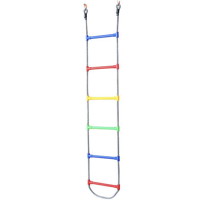 六档彩色爬梯儿童感统训练器材悬挂秋千幼儿园悬吊攀爬绳梯吊缆