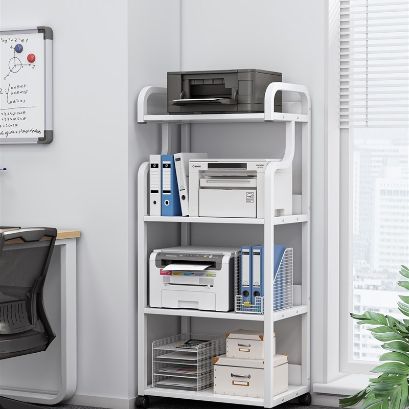 办公室打印机置物架落p地多层可移动文件展示架收纳架覆印机专用