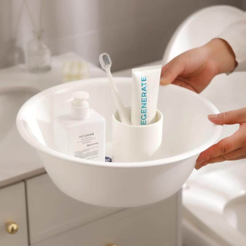 简约脸盆家用纯白色大号洗菜盆塑料洗脸盆加厚洗衣洗脚盆学生宿舍,家庭/个人清洁工具,脸盆,淘宝优惠券,粉丝福利购,淘宝优惠卷