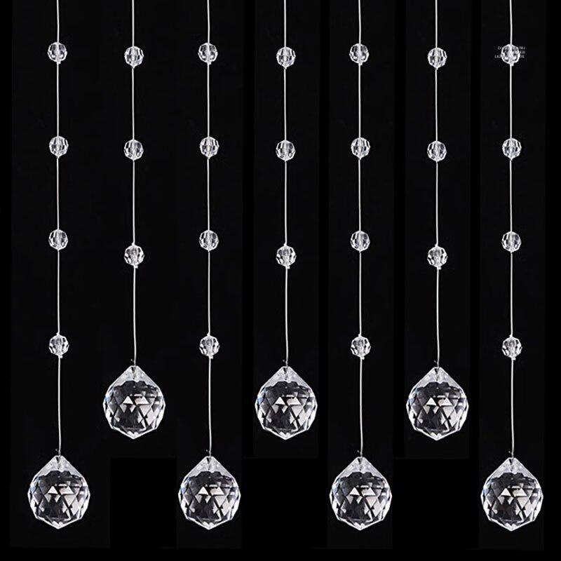 网红婚庆水晶菠萝珠帘珠串吊顶布置道具婚礼现场舞台装饰珠链门帘