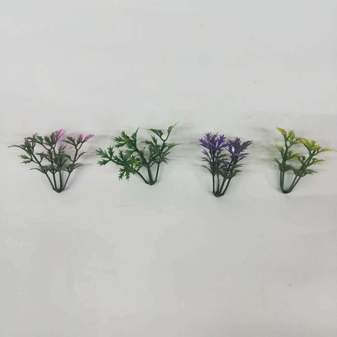 仿真植物盆景塑料水草 4厘米香草盆栽装饰拍照小草配件厂家