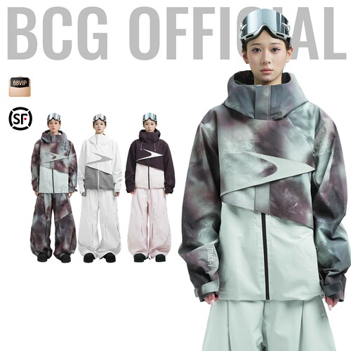 BCG【TRACE V】新款滑雪服女保暖单板套装防水透气外套男滑雪衣裤