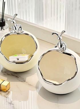 置物架装饰轻奢钥匙收纳摆件玄关入户轻奢高档现代创意进门口桌面