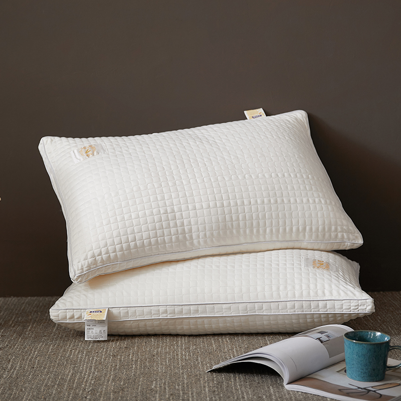 大豆纤维家用枕芯单双人护颈助睡眠高低枕48x74cm学生枕头一对装