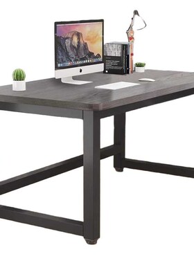 高80cm灰色单人卓订制长条办公桌90/110长方形靠墙两米写字工作台