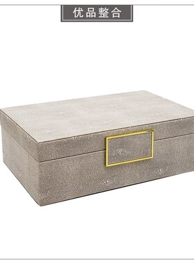 样板间梳妆台简约轻奢软装摆件家居饰品方扣收纳盒两件套SSH77-1