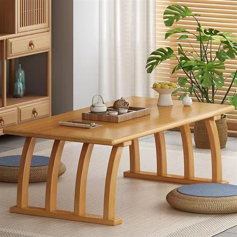 简约小炕桌炕几飘窗小茶几u榻榻米古风矮茶桌卧室小茶桌子坐地家