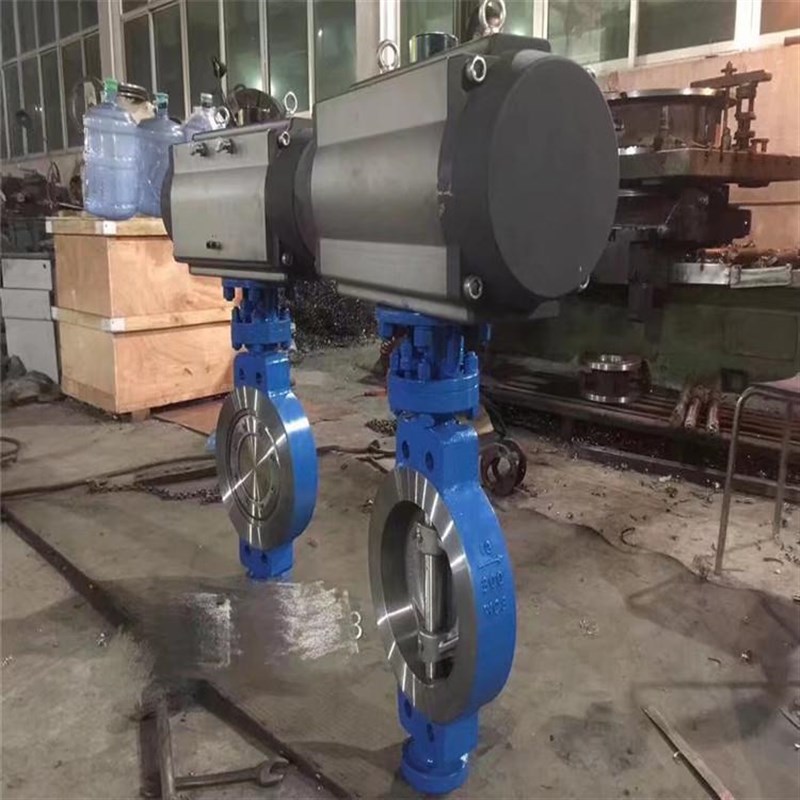 D673Y-10C 对夹硬密封气动蝶阀 三H偏心对夹硬密封气动碟阀 WCB