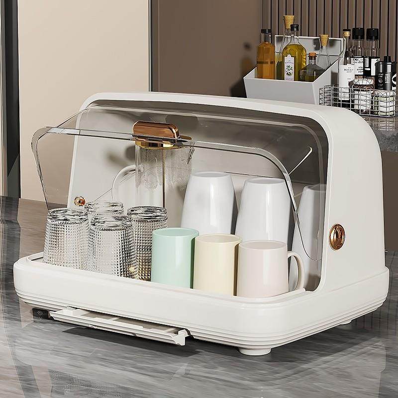 桌面杯子置物架水杯收纳盒防尘玻璃杯茶杯托 托盘沥水杯架子杯架