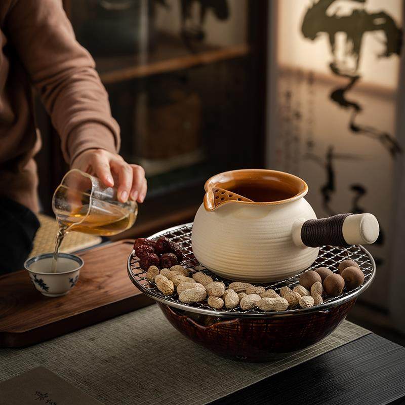 干烧壶新款围炉煮茶云南罐罐奶茶陶壶烤奶土陶罐茶壶古法煮茶器