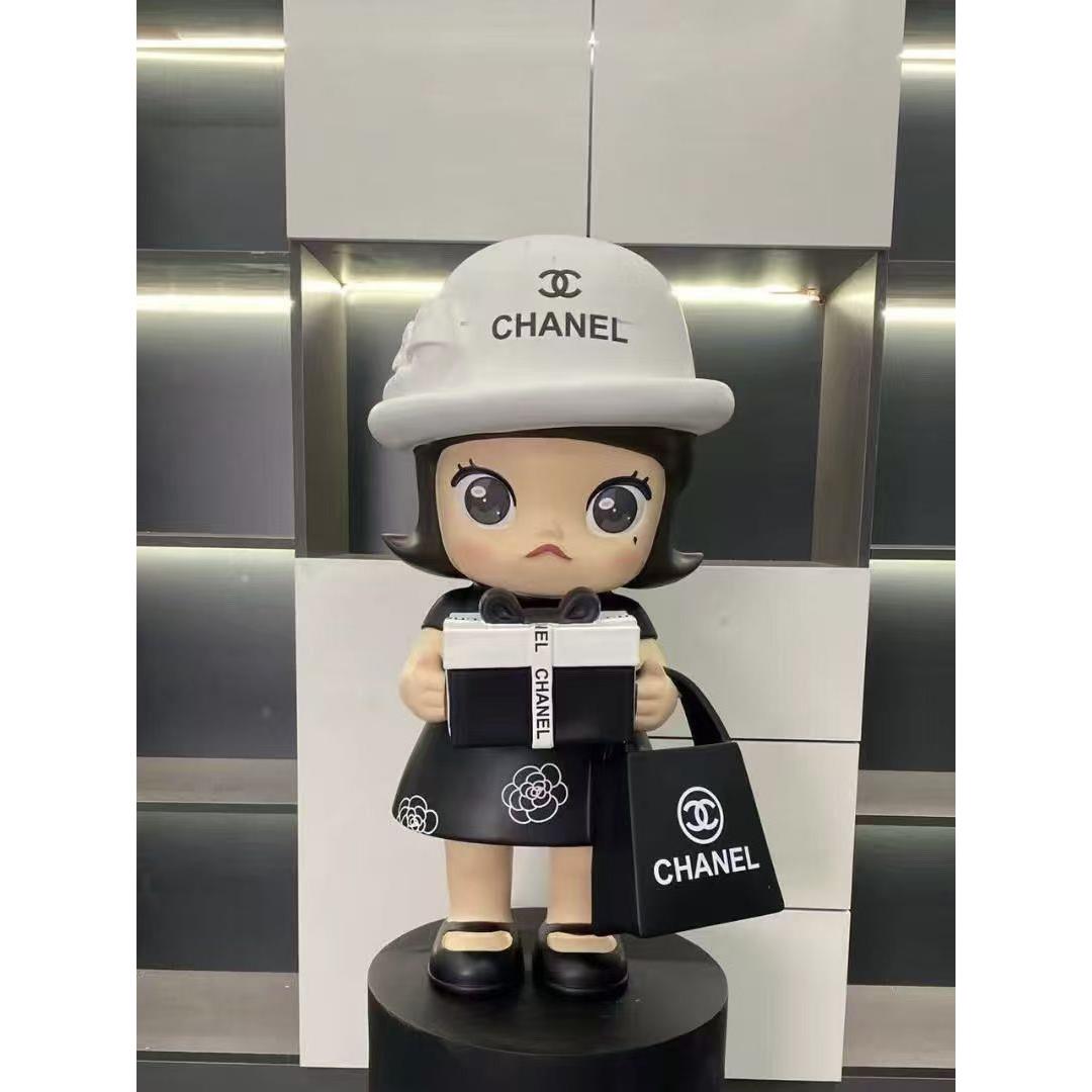 网红茉莉花艺术品邮差公主形象时髦的玩具娃娃客厅电视柜大型落地