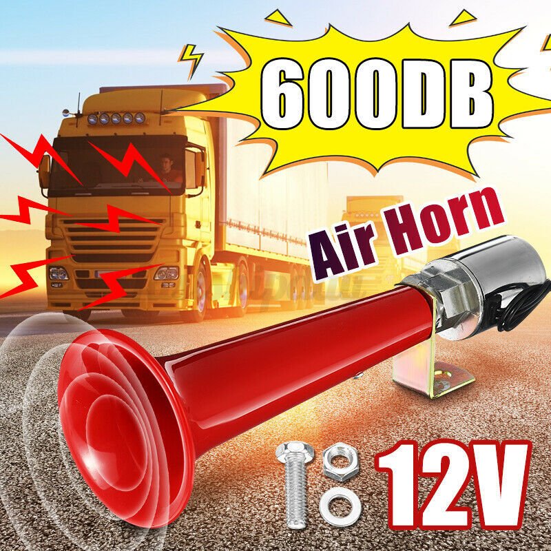 电镀/新款汽车货车卡车单管喇叭12V 24V 180DB鸟叫低音炮气喇叭