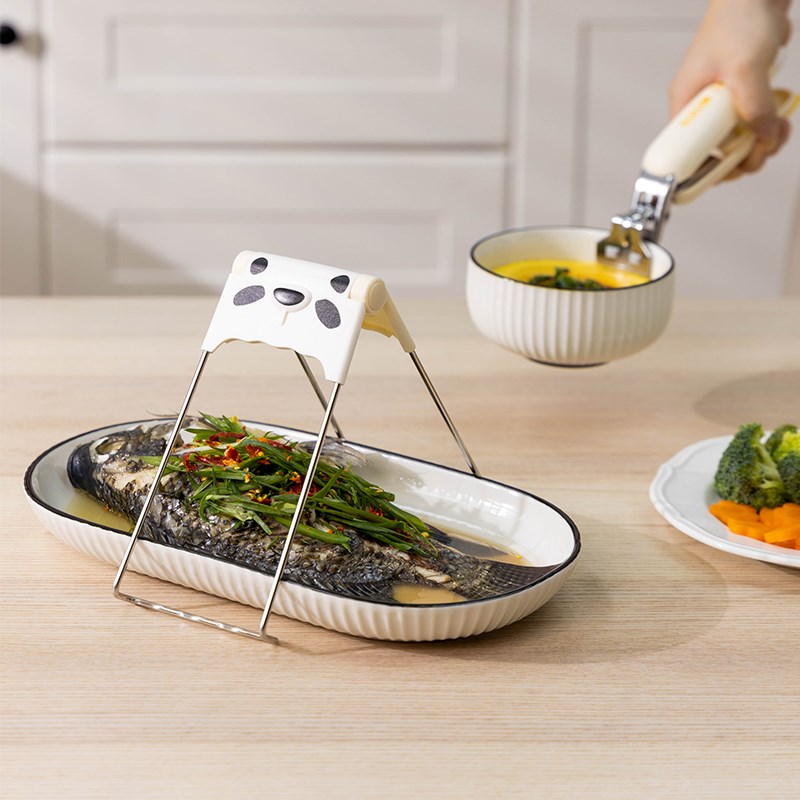 摩登主妇mototo熊猫夹盘子夹防烫E夹防滑家用蒸菜夹子提盘器夹碗