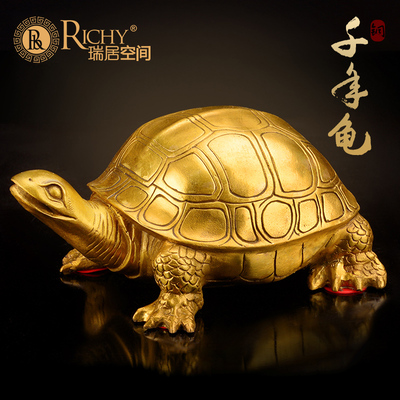 铜乌龟摆件铜千年龟百寿龙龟家D居长寿龟贺寿礼品铜龟工艺品