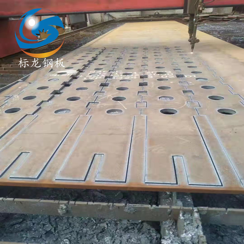 Q355C/D钢板零割法兰件Q355E低合金低温钢板下料激W光切割圆形圆