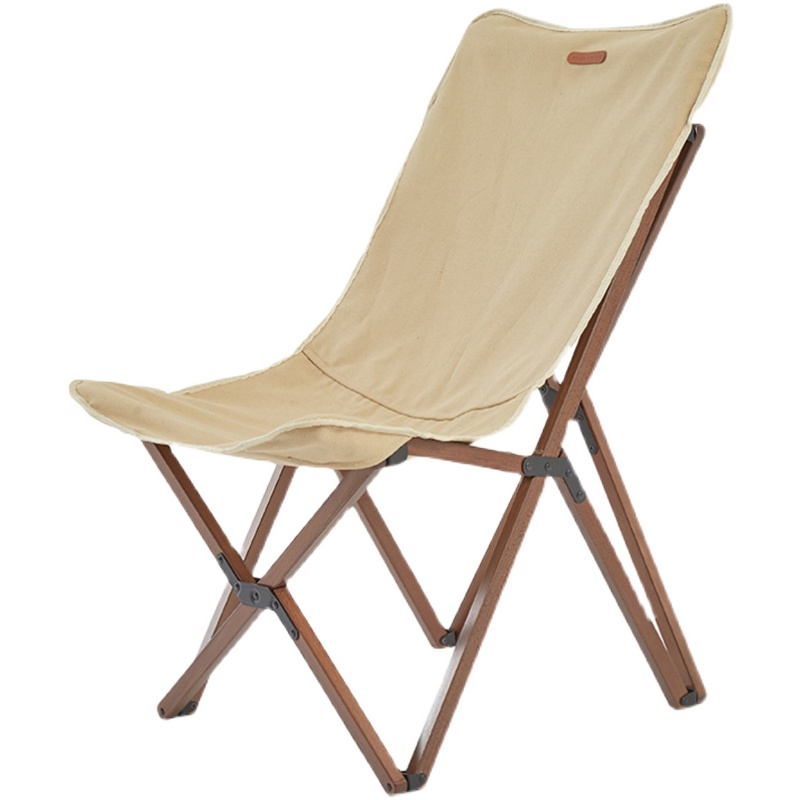 黑鹿折叠椅实木户外露营休闲钓鱼椅便携I式兜兜椅帆布休闲靠背椅