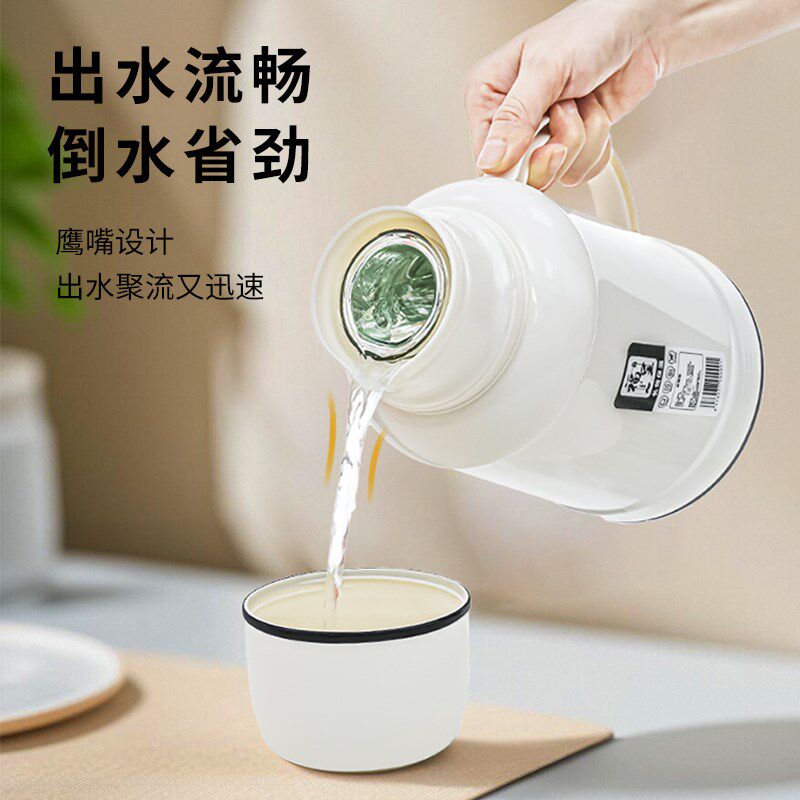 红色小暖壶家用2024新款保温瓶水壶F卧室开水瓶老式玻璃内胆热水