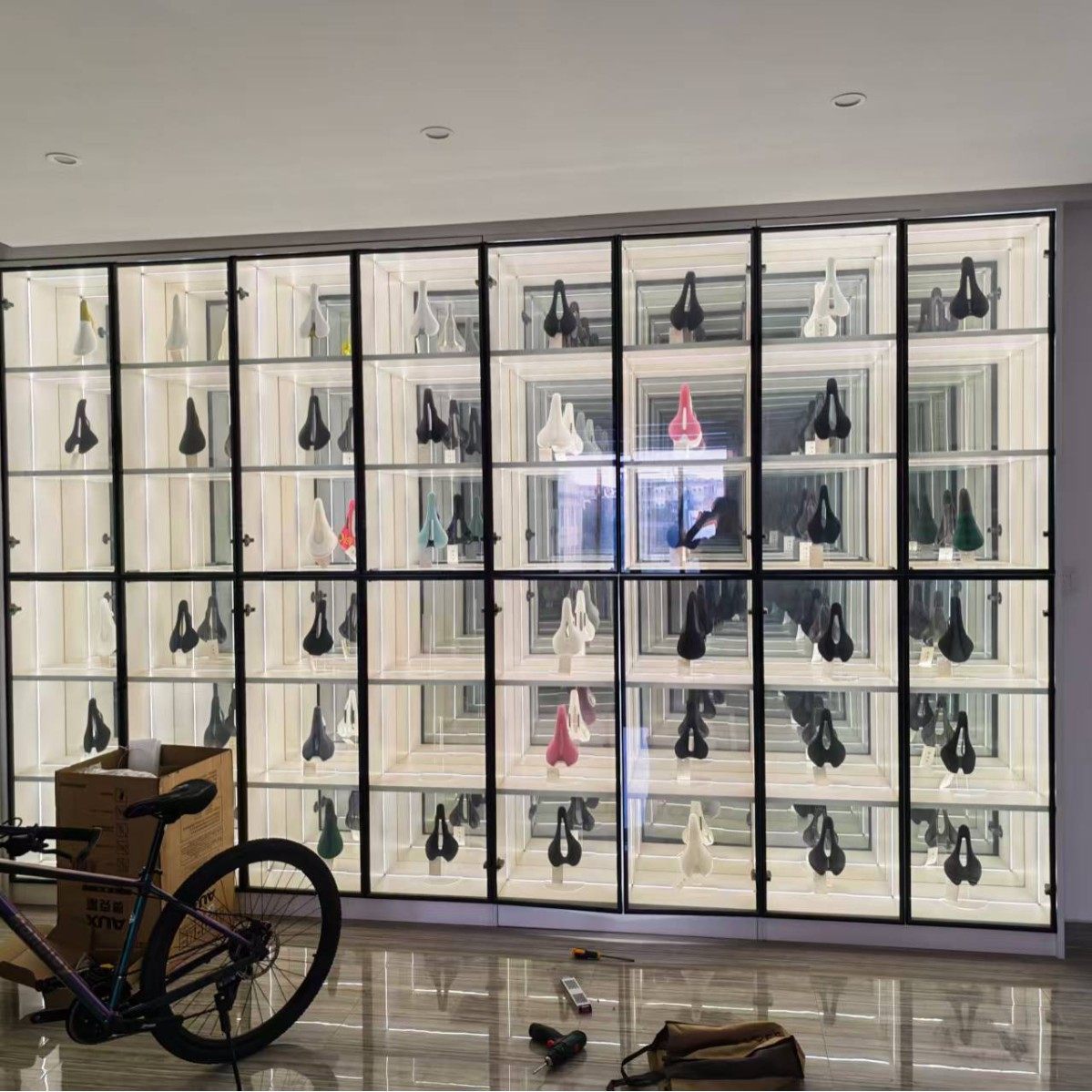 深渊镜展示柜千层镜柜摆件装饰 灯箱玻璃柜网红diy摆件手办柜酒柜,商业/办公家具,展示柜/陈列柜/展示架/货柜,淘宝优惠券,粉丝福利购,淘宝优惠卷