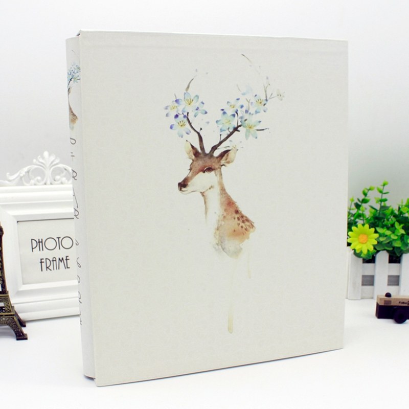 新款 相册插页式 竖放 6寸400张 家庭大本 过塑封膜可放 盒装影集