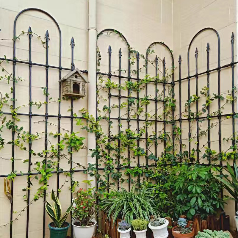 栅栏爬藤花架网格架子月季铁线莲花支架庭院户外植物栅栏花盆攀爬