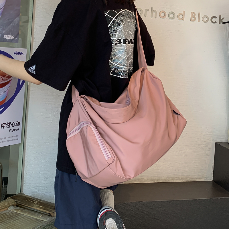 花曦家 大容量挎包女大学生上课背包百搭is学院风单肩大包斜挎包