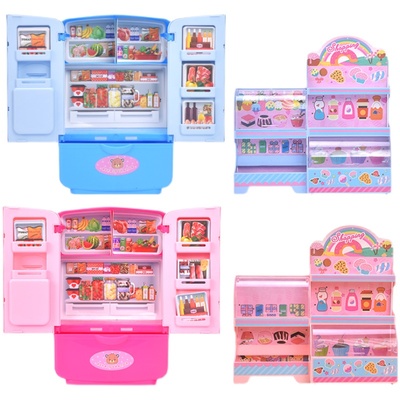 儿童迷你冰箱双开门仿真过家家玩具男童女童小孩子生日套装3-6岁
