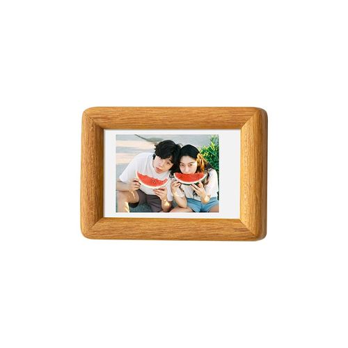 迷你3寸拍立得冰箱贴磁吸实木小相框摆台洗照片装裱画定制diy打印